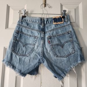 Levi's Medium Wash Festival Cutoff Shorts size 24